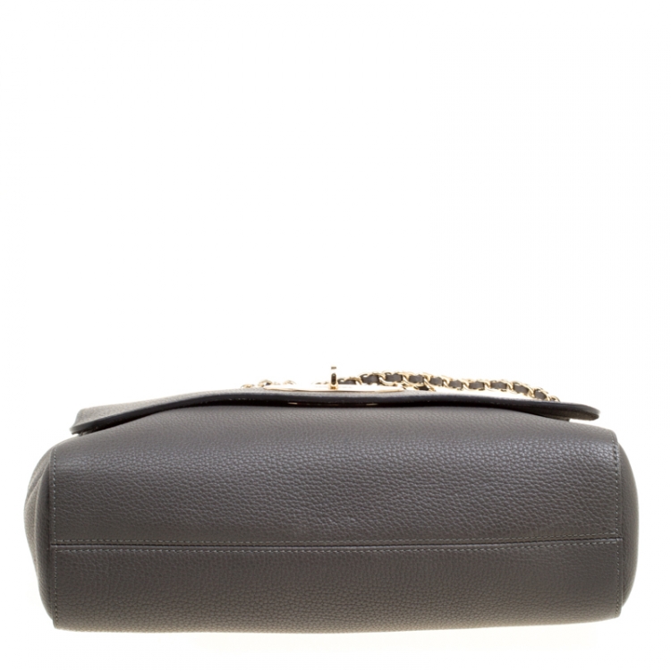 Pre Owned Mulberry Grey Leather Lily Shoulder Bag