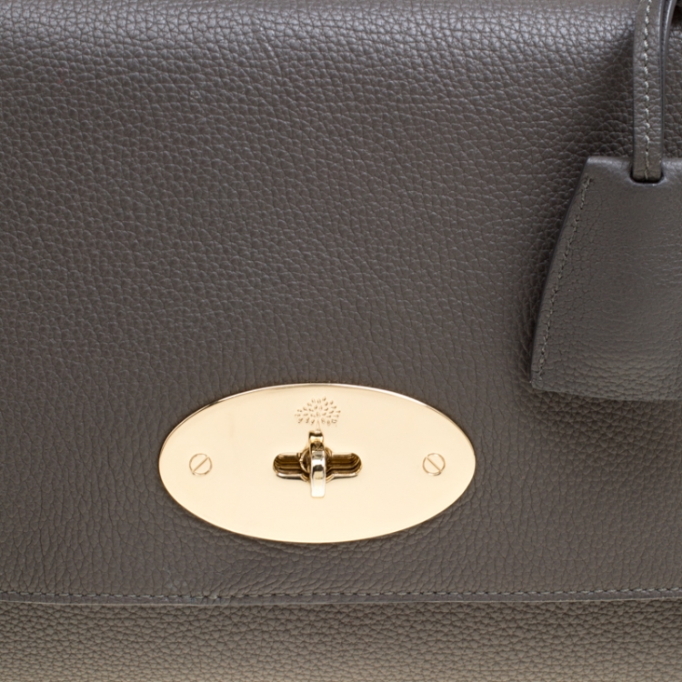 Pre Owned Mulberry Grey Leather Lily Shoulder Bag