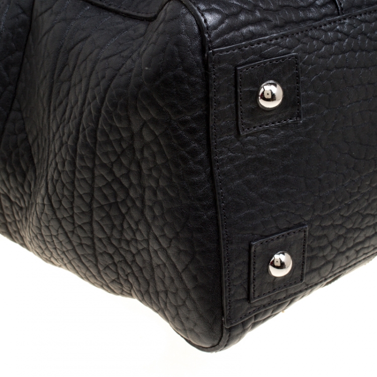 Pre Owned Mulberry Brown Textured Leather Bayswater Satchel