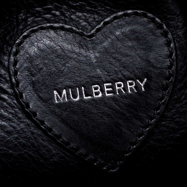Pre Owned Mulberry Black Leather Mini Cara Delevingne Backpack Tote
