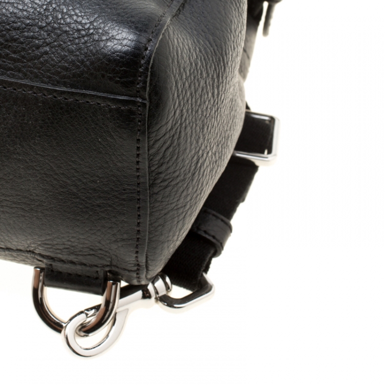 Pre Owned Mulberry Black Leather Mini Cara Delevingne Backpack Tote
