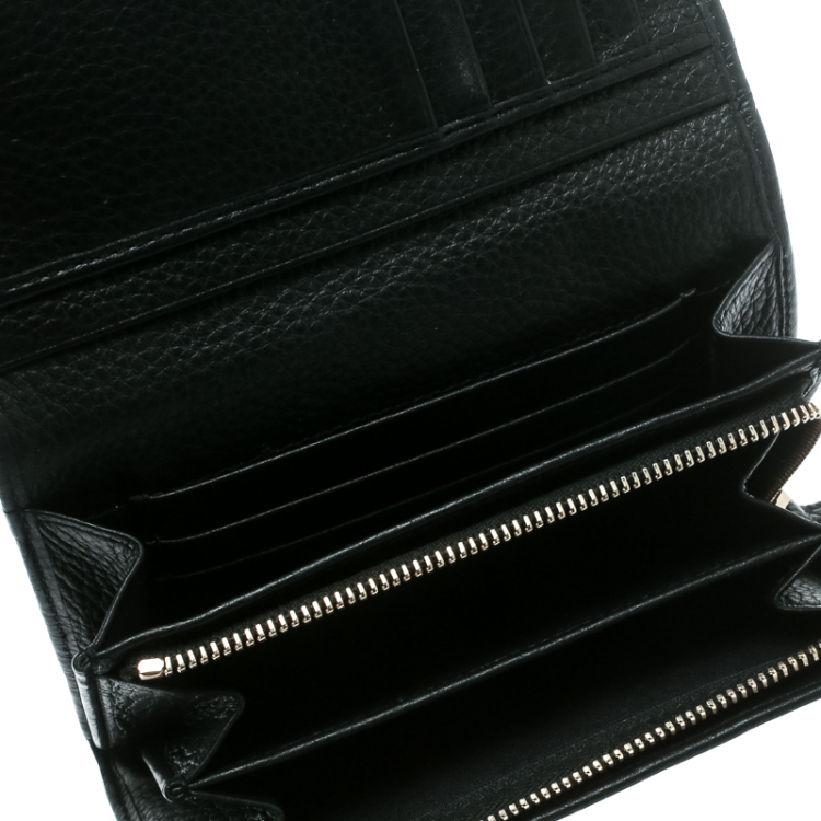 Pre Owned Mulberry Black Leather Continental Wallet
