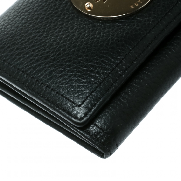 Pre Owned Mulberry Black Leather Continental Wallet