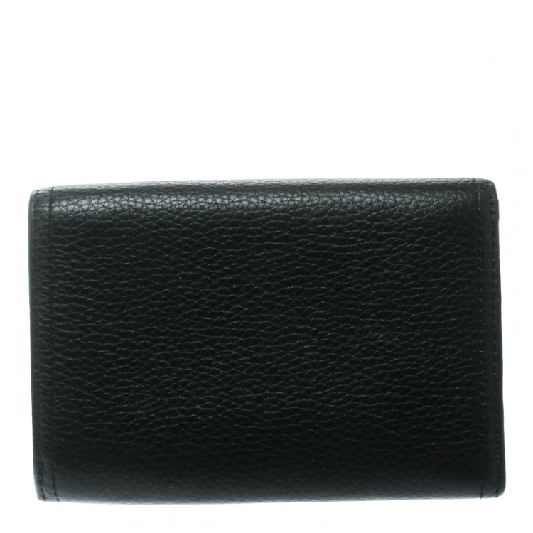 Pre Owned Mulberry Black Leather Continental Wallet
