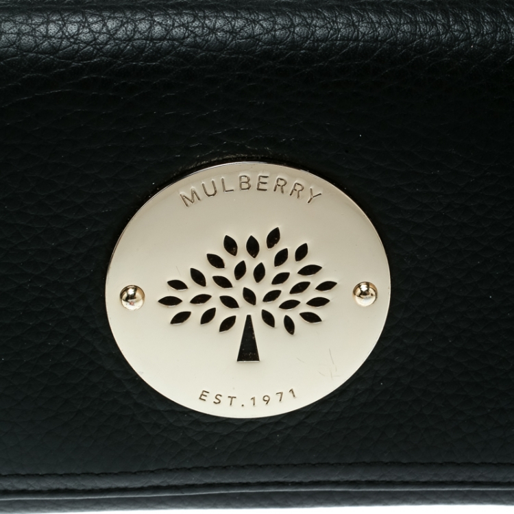 Pre Owned Mulberry Black Leather Continental Wallet