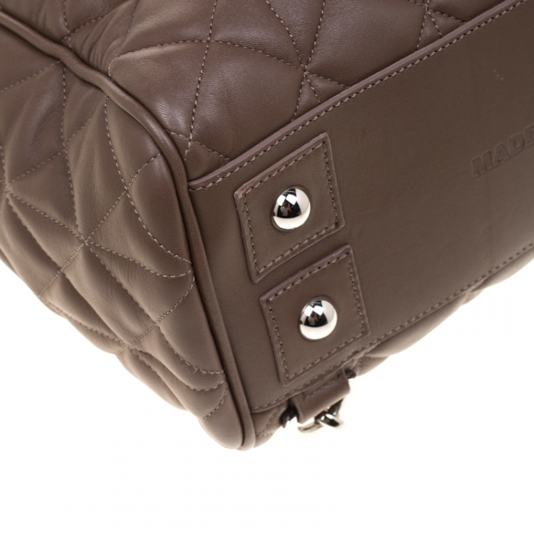 Pre Owned Mulberry Brown Quilted Leather Cara Delevingne Backpack