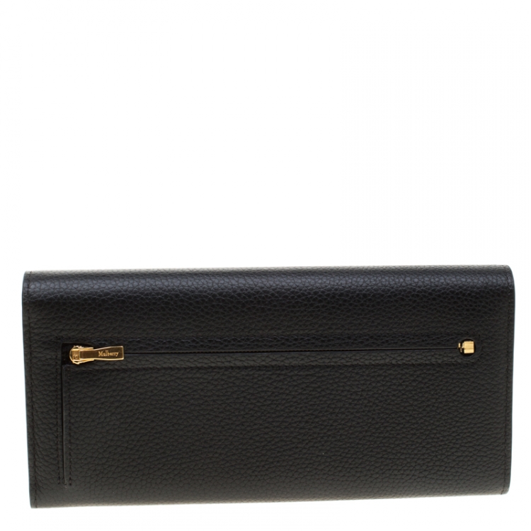 Pre Owned Mulberry Black Leather Continental Wallet