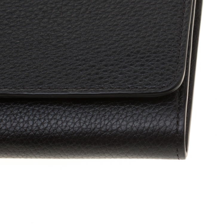 Pre Owned Mulberry Black Leather Continental Wallet