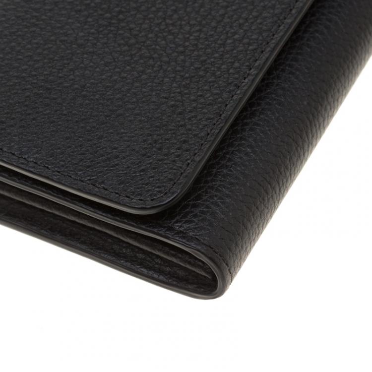 Pre Owned Mulberry Black Leather Continental Wallet