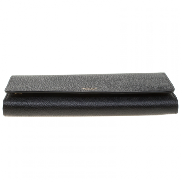 Pre Owned Mulberry Black Leather Continental Wallet