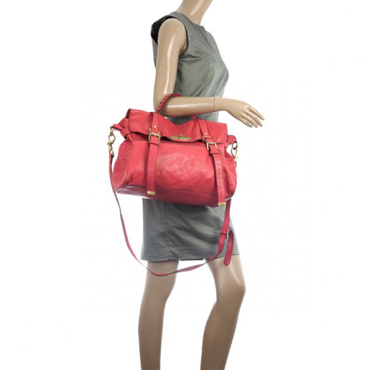 مملوكة مسبقًا Mulberry Pink Panel Alexa Leather Satchel