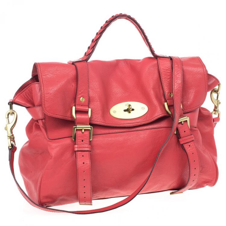 مملوكة مسبقًا Mulberry Pink Panel Alexa Leather Satchel