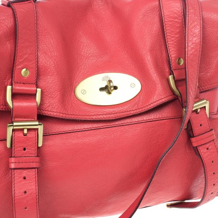 مملوكة مسبقًا Mulberry Pink Panel Alexa Leather Satchel