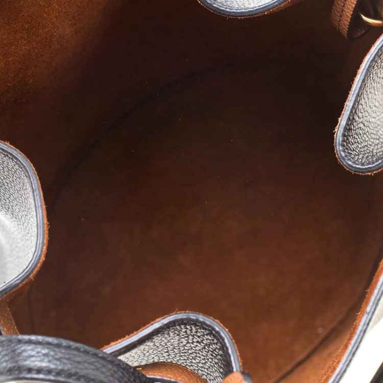 Pre Owned Mulberry Black/Brown Leather Abbey Bucket Bag