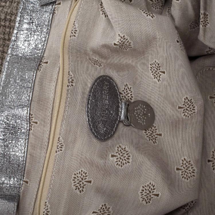 Pre Owned Mulberry Alexa Sparkle Tweed Leather Bag