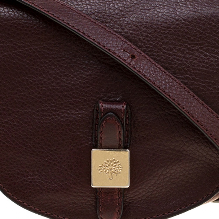 Pre Owned Mulberry Burgundy Leather Tessie Crossbody Bag