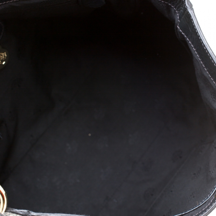 Pre Owned Mulberry Black Patent Leather Neely Top Handle Bag