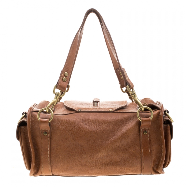 Pre Owned Mulberry Brown Leather Emmy Satchel