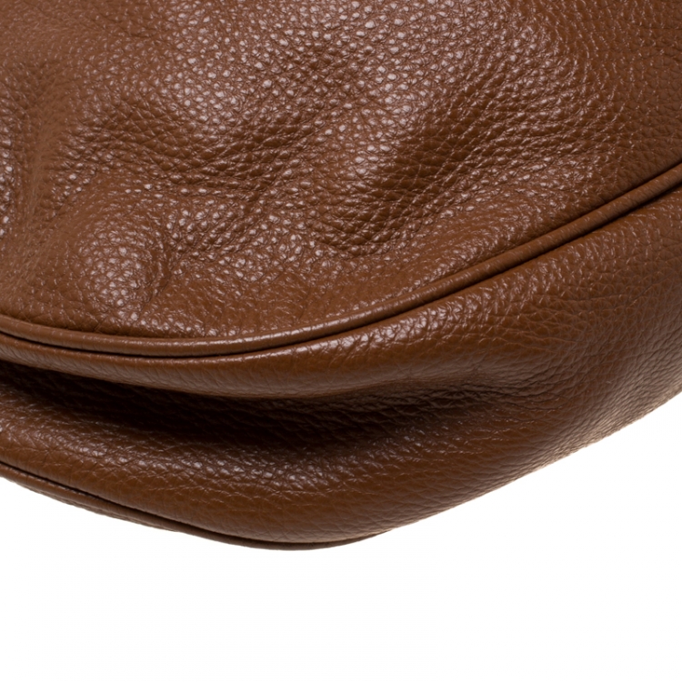 Pre Owned Mulberry Brown Pebbled Leather Mitzy Hobo
