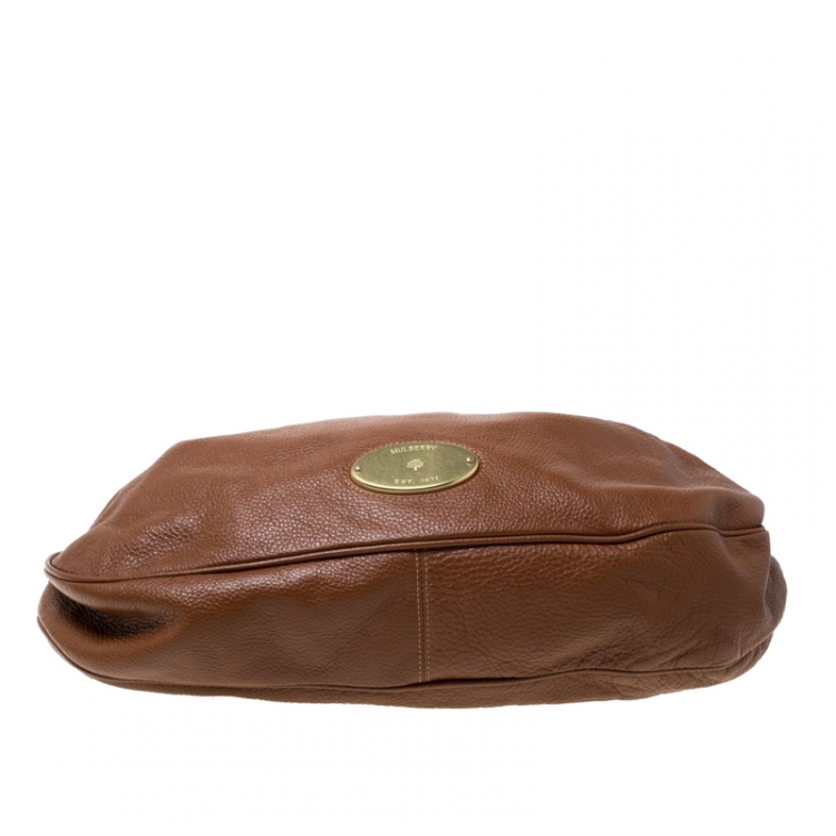 Pre Owned Mulberry Brown Pebbled Leather Mitzy Hobo