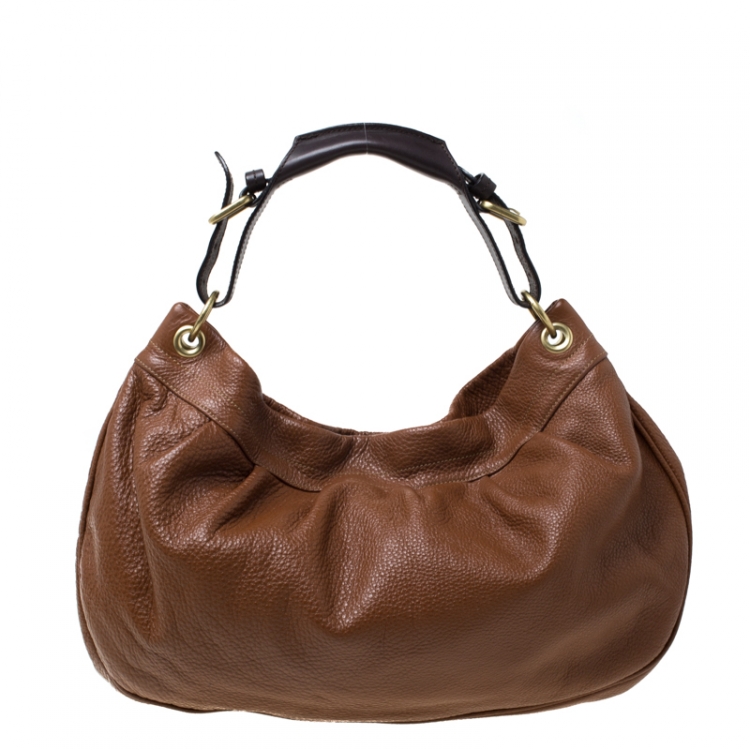 Pre Owned Mulberry Brown Pebbled Leather Mitzy Hobo