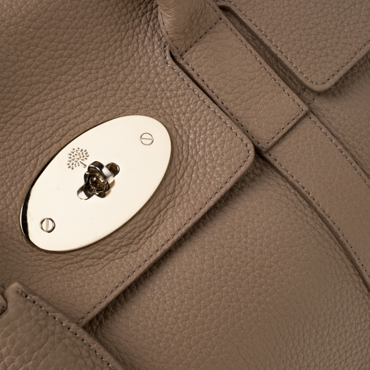 Pre Owned Mulberry Light Brown Grained Leather Bayswater Satchel