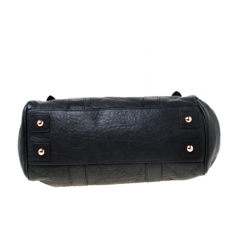 Pre Owned Mulberry Black Leather Heritage Bayswater Satchel