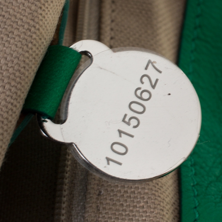 Pre Owned Mulberry Green Leather Alexa Satchel 