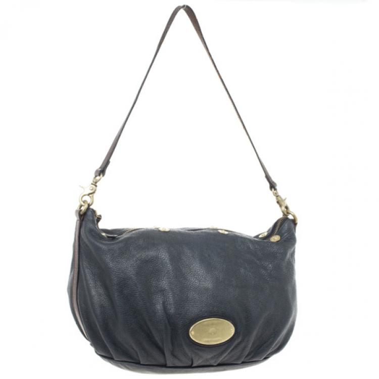 Pre Owned Mulberry Black Leather Mitzy Tote