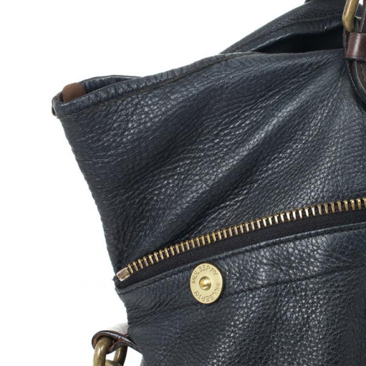 Pre Owned Mulberry Black Leather Mitzy Tote