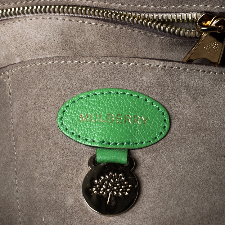 مملوكة مسبقًا Mulberry Lime Green Leather Bayswater Satchel