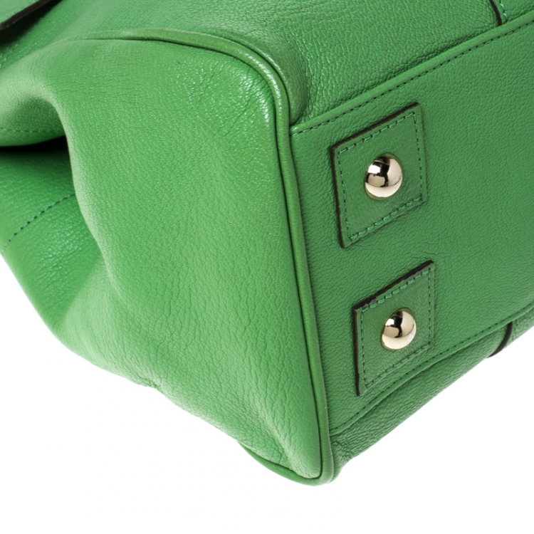 مملوكة مسبقًا Mulberry Lime Green Leather Bayswater Satchel