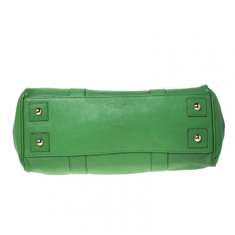 مملوكة مسبقًا Mulberry Lime Green Leather Bayswater Satchel