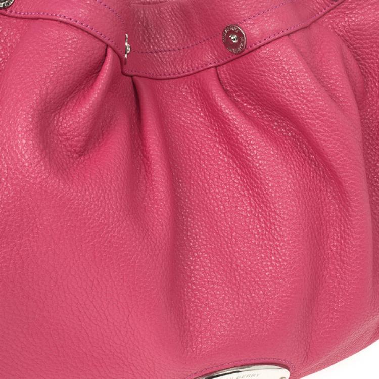 Pre Owned Mulberry Pink Leather Mitzy Hobo