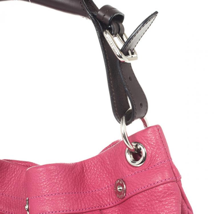 Pre Owned Mulberry Pink Leather Mitzy Hobo