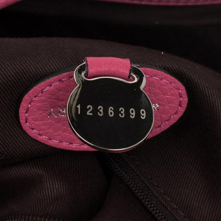 Pre Owned Mulberry Pink Leather Mitzy Hobo