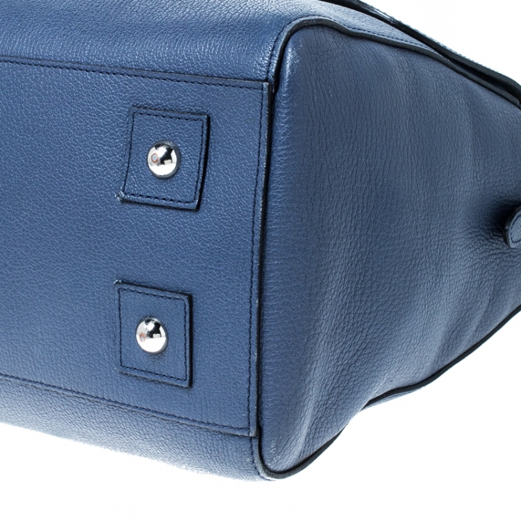 Pre Owned Mulberry Blue Leather Medium Del Rey Satchel