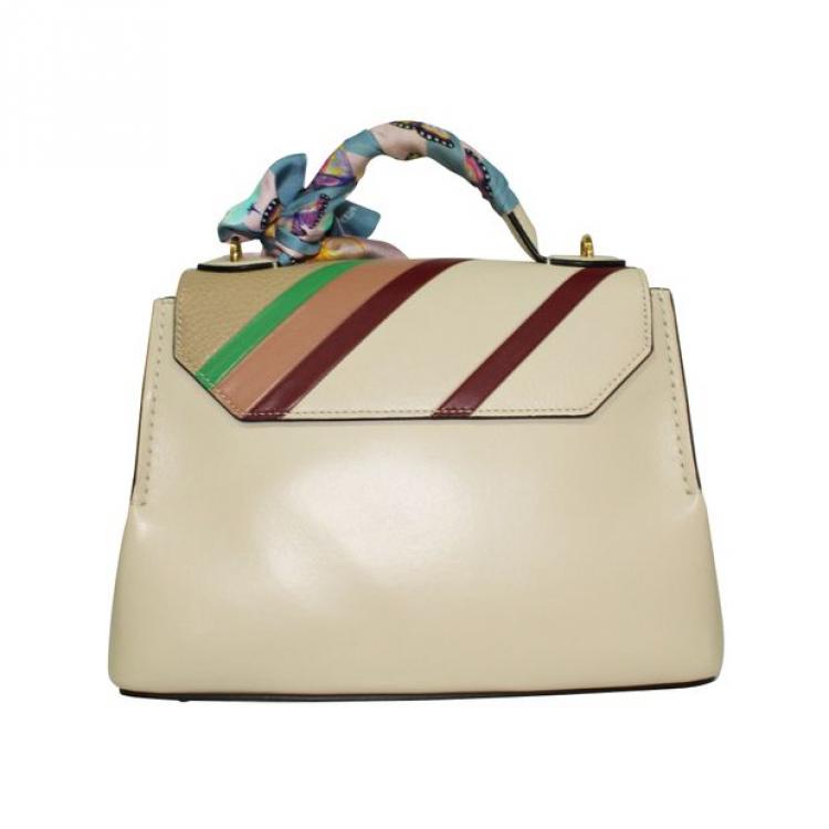 Pre Owned Mulberry Beige Leather Mini Seaton Top Handle Bag