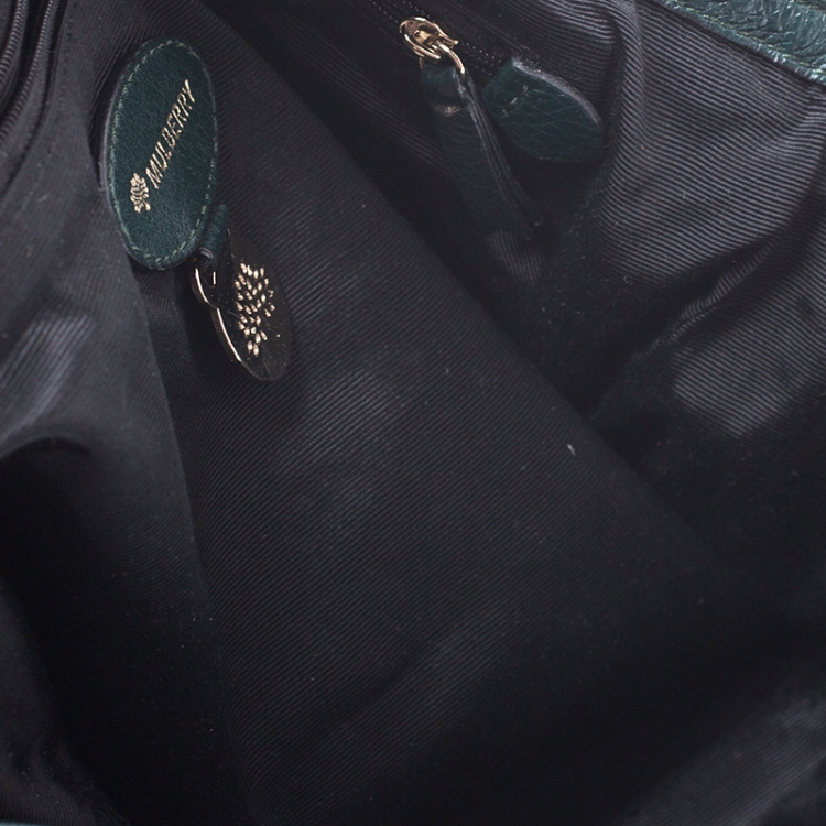 Pre Owned Mulberry Dark Green Leather Daria Hobo