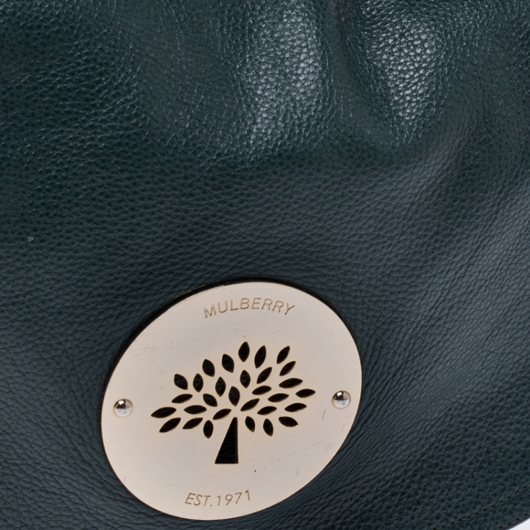 Pre Owned Mulberry Dark Green Leather Daria Hobo