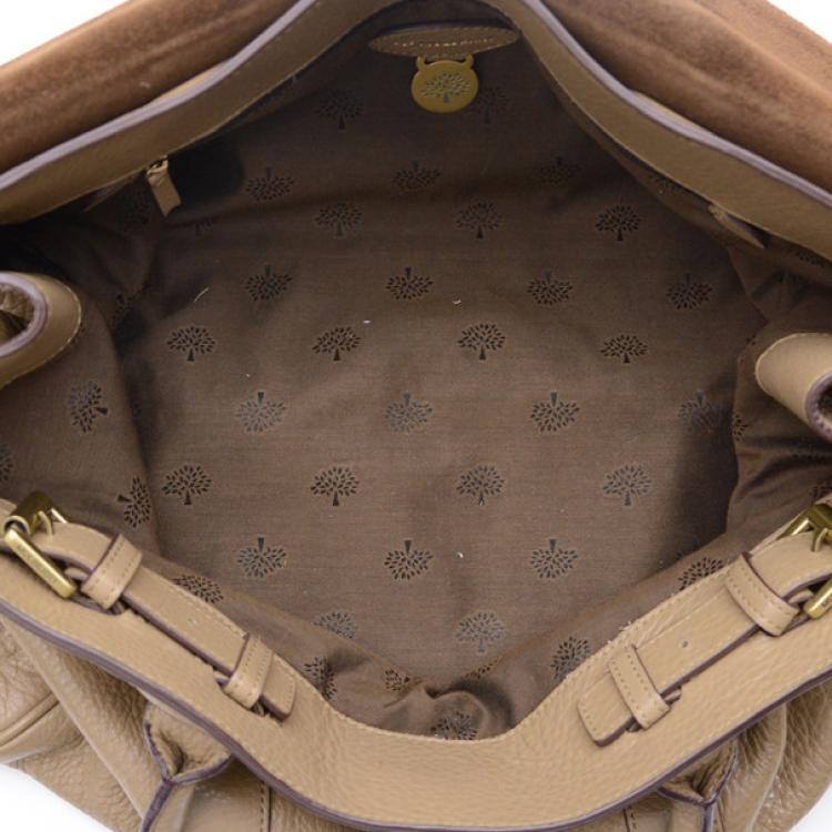 Pre Owned Mulberry Pebbled Beige Bayswater Tote