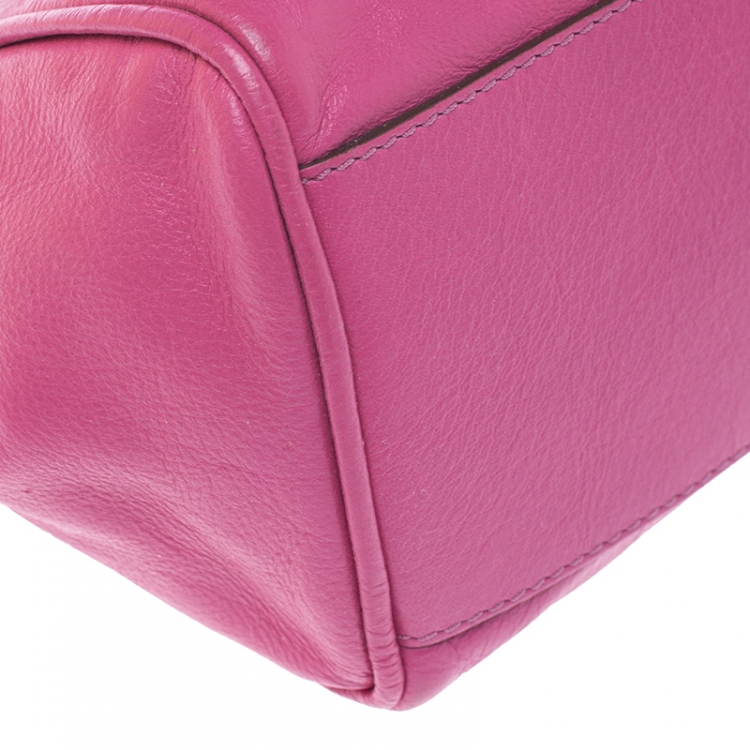 Pre Owned Mulberry Pink Leather Mini Alexa Crossbody Bag