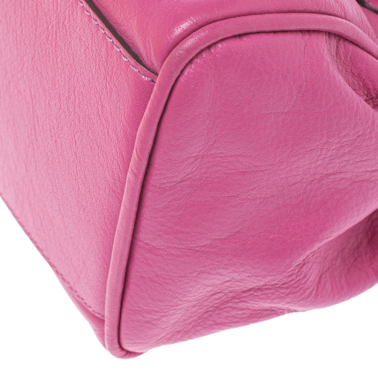 Pre Owned Mulberry Pink Leather Mini Alexa Crossbody Bag