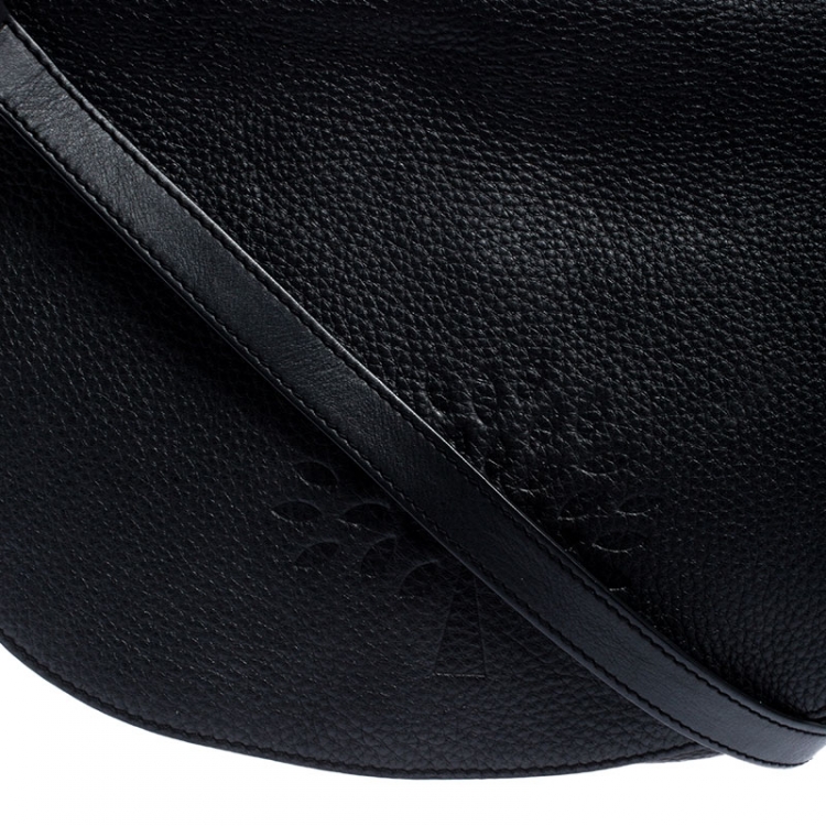 Pre Owned Mulberry Black Leather Flap Shoulder Bag