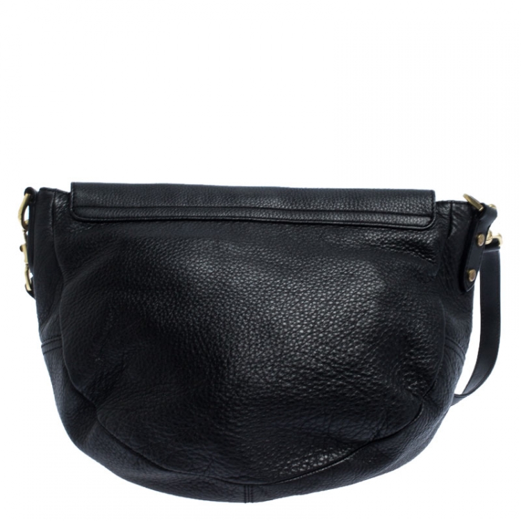 Pre Owned Mulberry Black Leather Flap Shoulder Bag