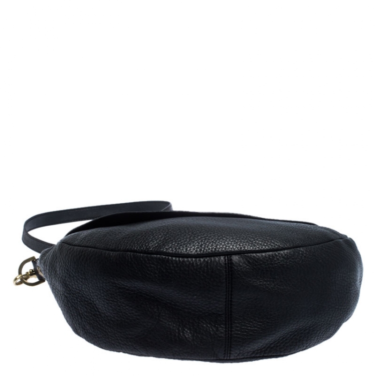 Pre Owned Mulberry Black Leather Flap Shoulder Bag