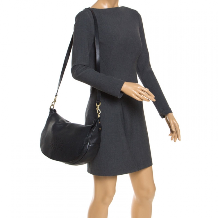 Pre Owned Mulberry Black Leather Flap Shoulder Bag