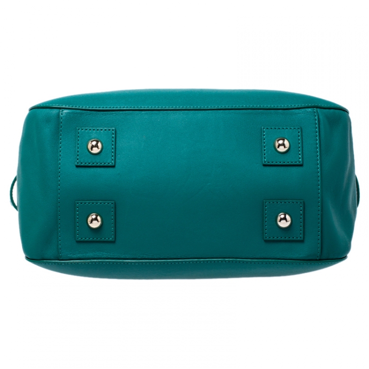 Pre Owned Mulberry Green Leather Top Handle Bag