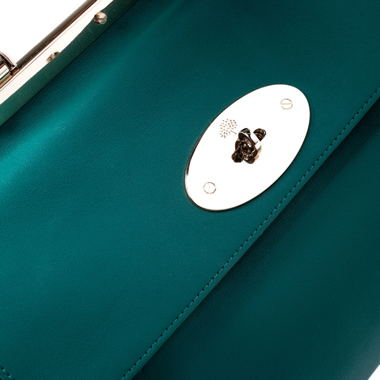 Pre Owned Mulberry Green Leather Top Handle Bag