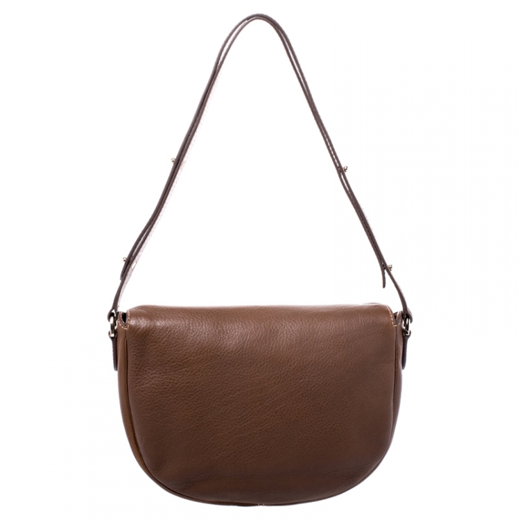 Pre Owned Mulberry Brown Leather Tessie Shoulder Bag